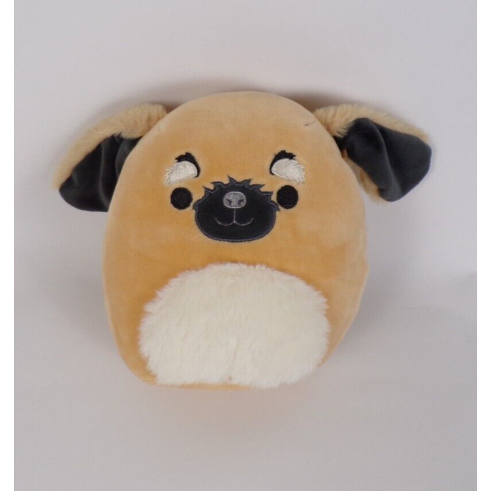 Squishmallow Bobzi the Pekingese Dog Stuffed Animal Plush 8" Brown Kellytoy